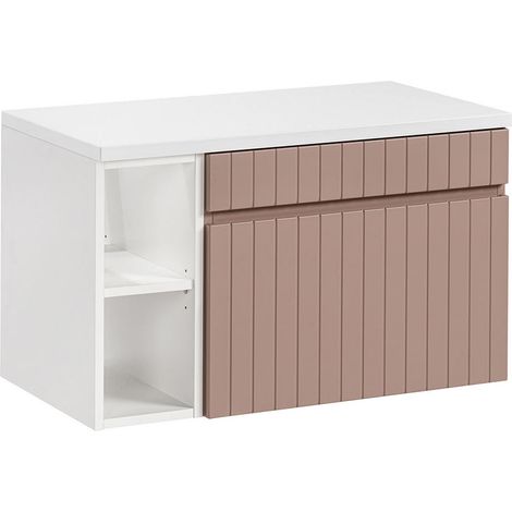 Mobile bagno senza lavabo Zelie rosa 80cm (1/5)
