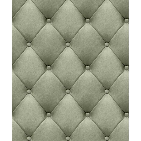 Papier peint capitonné velours beige sable