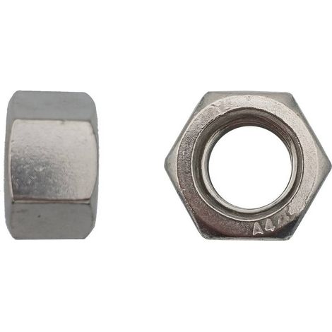 1000 Ecrous Hexagonaux Haut H Egale D M6 mm - UNI 5587 - Inox A4 - D-Work