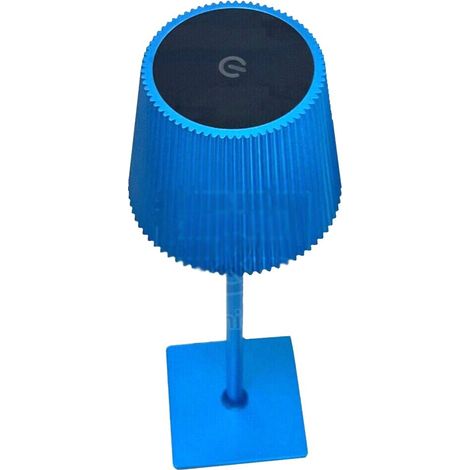 LAMPE DE TABLE LED TACTILE RECHARGEABLE MODERNE BAR HÔTEL RESTAURANT BLEU G02