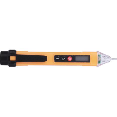 Stylo testeur de courant et de tension numérique sans contact, instrument de mesure AC121000V (jaune et noir) (1/5)