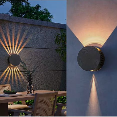 Runde LED-Außenwandleuchte, IP64, 3000K Innenwandleuchte.