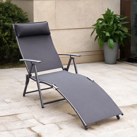 Canapé coloris gris en métal tissu 137 x 63,5 x 100,5 cm (1/5)