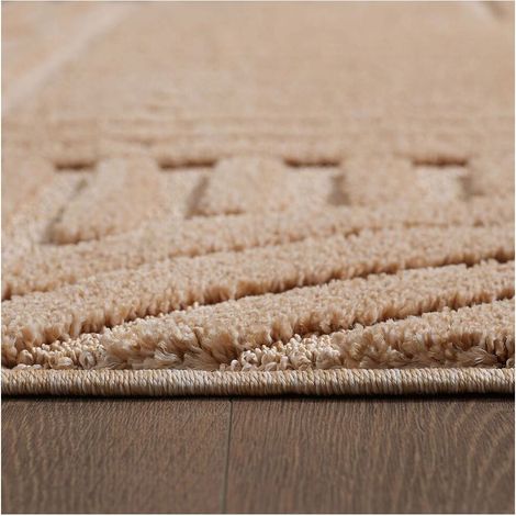 Tapis rond scandinave effet 3D graphique Eve Rose Ø80 (1/5)