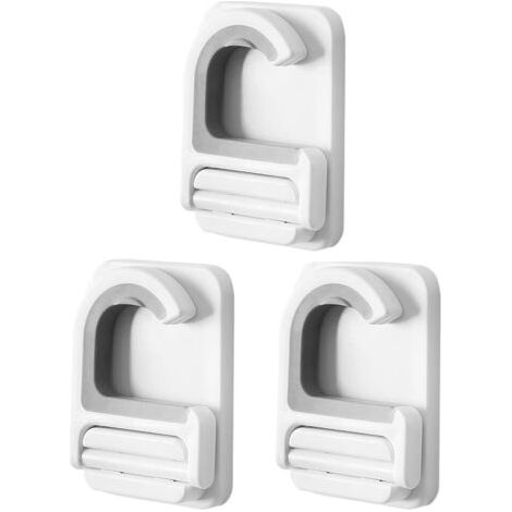 Porte-balais mural, lot de 3, porte-balais autocollant, porte-balais, porte-serpillière, porte-balais autocollant pour cuisine, garage, buanderie (1/5)