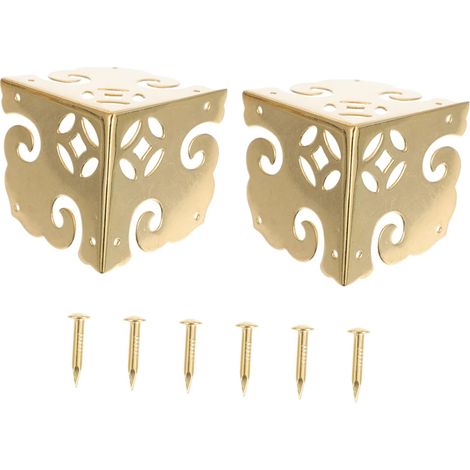 Protège-coins décoratifs - cuivre - avec vis - style vintage (1/5)