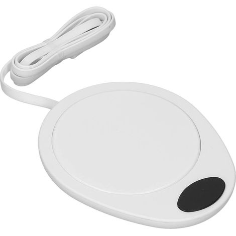 Chauffe-tasse USB à température constante, étanche et réglable, plaque chauffante électrique pour tasses à café en céramique, blanc