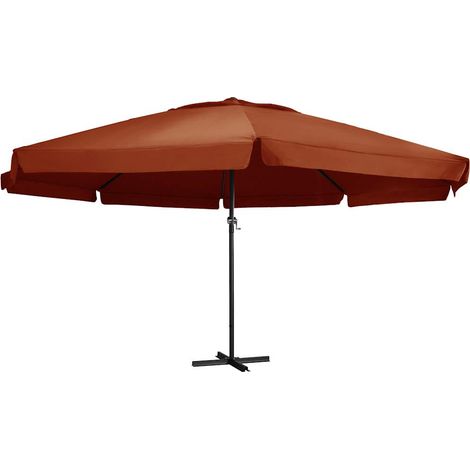 Sonnenschirm Aluminium-Mast 600 cm Terrakotta
