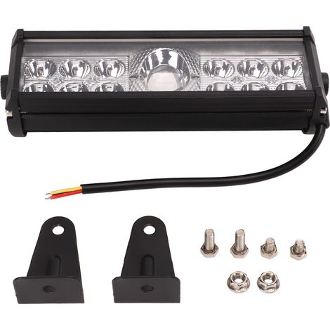 Projecteur de travail LED blanc ambré 10 pouces 120 W 12 000 lm, protection IP67, lampe de conduite tout-terrain avec support (1/3)