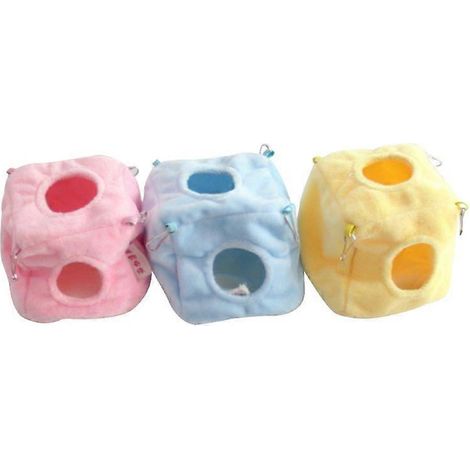 Nid douillet d'hiver pour hamster, maison en peluche chaude pour écureuils - cachette et couchage pour rongeurs, taille L.