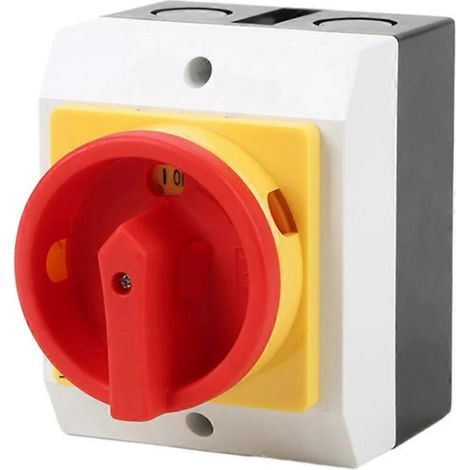 Interrupteur principal, disjoncteur 4P 20A 440V, interrupteur rotatif IP65 UKP pour équipement électrique, accessoire d'outillage (1/5)