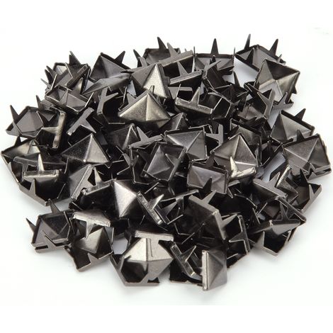 100 Rivets Carrés Laiton 9MM pour Accessoires Mode, Décoration Cuir et Maroquinerie
