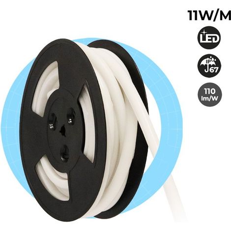Néon LED flexible 24V DC - 12x12mm - 10 mètres - Kit complet - - Blanc Froid (1/5)