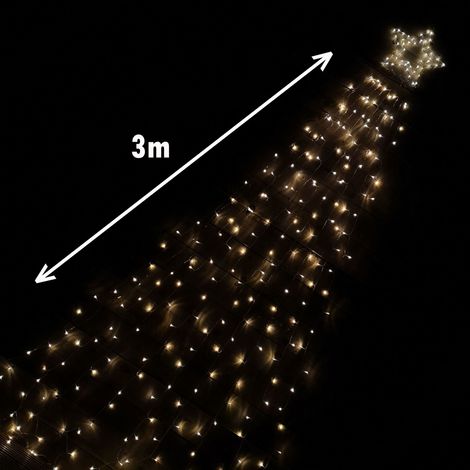 3m Indoor Outdoor Shooting Star Multifunction LED Christmas Decoration with Timer in Warm White (1/5)