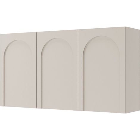 Selsey Arkadia – Sideboard mit 3 Türen und Bogenausschnitt, Kaschmirgrau, 150 cm