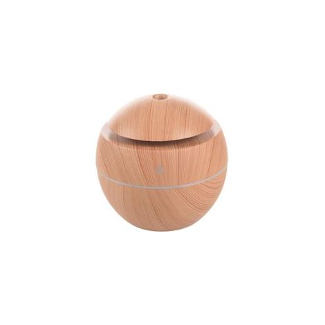Humidificateur USB - Diffuseur d'huiles essentielles - Diffuseur à ultrasons - Humidificateur d'air - Purificateur d'air - 7 couleurs changeantes - Veilleuse LED pour la maison - Bois clair (1/5)