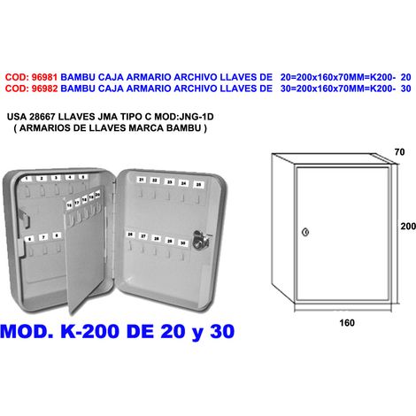 AVL Schlüsselarchivschrank 20200x160x70MM K200-20