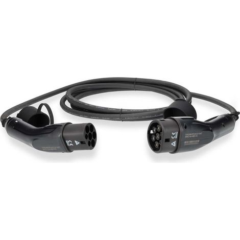 Nedis Kabel für Elektrofahrzeuge / Cable Type 2 / 16.0 A / 11000 W / 3-Phasen / 5.00 m / Schwarz / Kartonverpackung