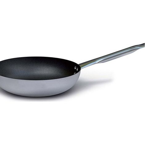 Ballarini BLL665E45 Serie 2000 Padella Svasata Alta in Alluminio Antiaderente con Manico in Acciaio Inox Diametro 45 cm Altezza 10 cm colore Argento
