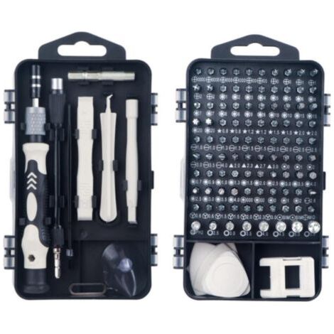 BUNTHAUS Jeu de Tournevis de Précision Magnétiques 115 en 1, Screwdriver Set, Kit Tournevis PC, Tournevis Precision, Kit Demontage PS4, Outils Informatique (1/5)