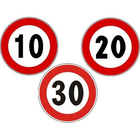 Segnale stradale limite di velocità - 20 Km/H