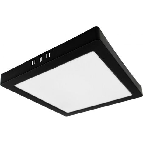 Plafoniera LED downlight quadrata nera 29,5cm 24W 4000K Ecolight (1/5)