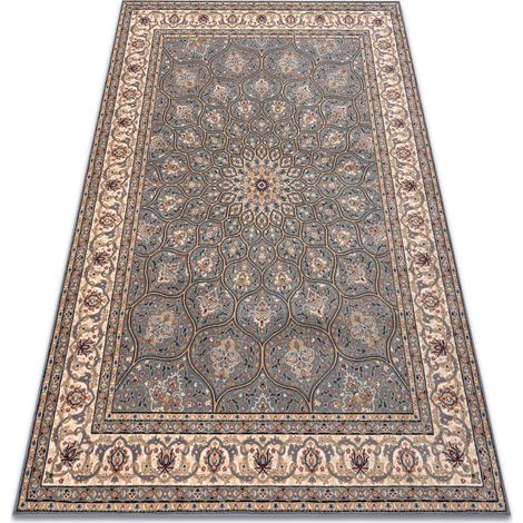 Carpet Wool NAIN Rosette, frame, 1180/51034 blue / beige blue 200x300 cm