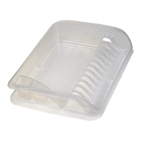OKT 2053774 PANIER AUX VAISSELLES AVEC PLATEAU PLASTIQUE TRANSPARENT TAILLE PETITE