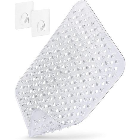 Skin-Sensitive Non-Slip Shower Mat 53x53cm, Fixings Included. BPA-Free, Mold-Resistant, Washable Bath Mat (1/4)