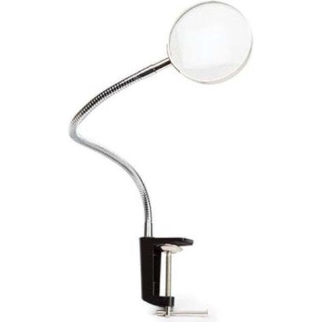 Loupe Velleman, avec col de cygne et pince de table, grossissement 1,75x