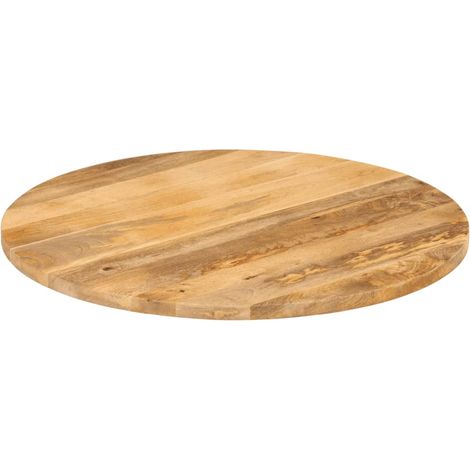 Dessus de table,Plateau de table,Dessus de bureau Ø 90x3,8 cm rond bois de manguier massif CFW72383 (1/5)