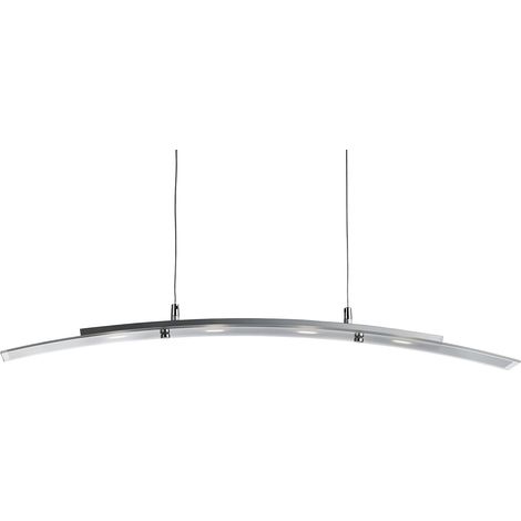Searchlight Bar Lights - LED Lampada Da Soffitto A Sospensione Bar Argento Satinato, Vetro 4 Curvo (1/5)