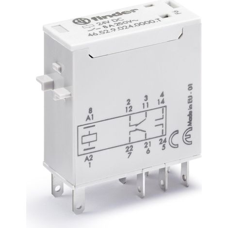 Relais miniature 2RT 8A 72V DC pour application ferroviaire FINDER 465290720000T (1/2)