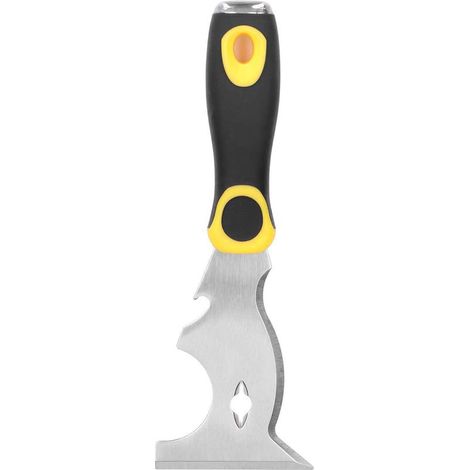 Couteau à enduire multifonction lame acier inoxydable renforcée 7,5cm/3in grattoir peinture décolleur outil manche antidérapant (1/5)