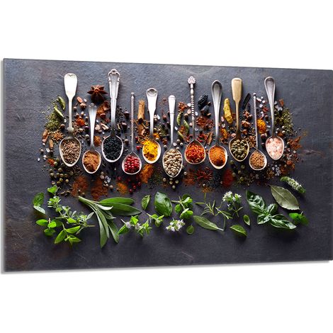 Glasschutzplatte für den Herd 80x52 Gewürze (1/5)