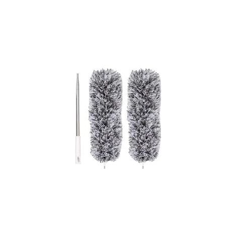 Plumeau Extensible en Microfibre avec Perche télescopique en Acier 110 po et tête Nettoyage Pliable Plumeau Plafond Lavable