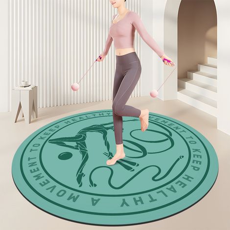 HSS-Tapis de gym à domicile, tapis absorbant les chocs et le bruit pour salles de sport,convient pour la corde à sauter et les exercices cardio - rond de 100 cm de diamètre-140x140cm