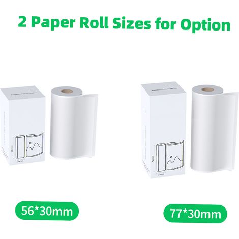 Rouleau papier thermique adhésif transparent 56x30mm sans BPA, étiquettes photo imperméables anti-huile anti-frottement pour imprimante mobile PeriPage A6/A8/A9/A9s/A9 Pro/A9 Max/A9s Max (1/4)