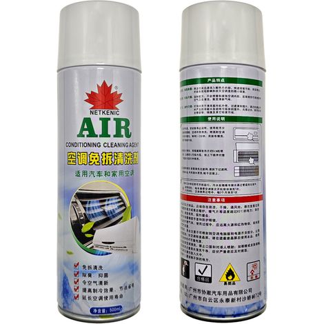 Nettoyant et désodorisant pour climatisation automobile, élimine les odeurs, nettoie l'évaporateur interne, mousse, aucun démontage ni lavage requis, antibactérien (un tube) (1/5)