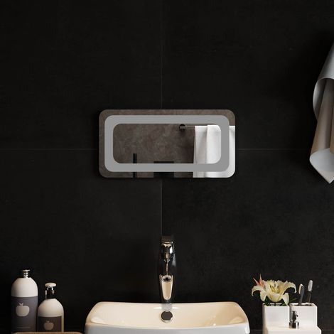 vidaXL Espejo de baño LED Transparente 40 x 20 cm vidrio templado (1/5)
