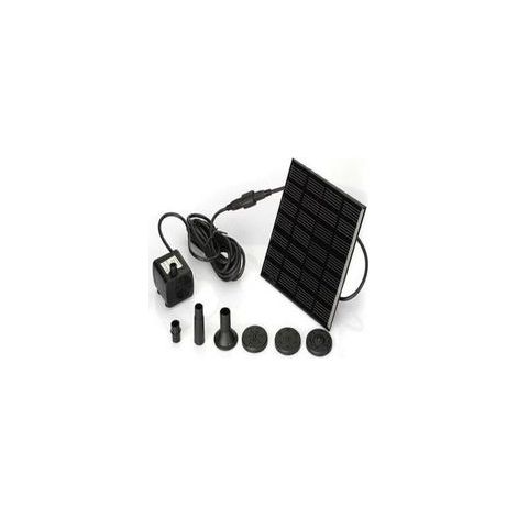 Pompe solaire 7V 1.2W pour fontaine Débit 200L/h Hauteur de levage 110 cm 6 buses pour pulvérisation personnalisée (1/5)