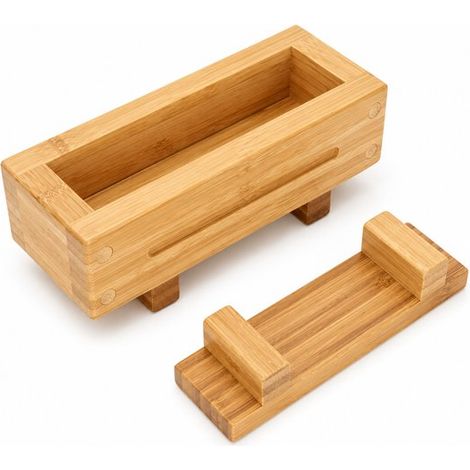 Kit à sushi – Machine en bambou avec moule et presse – 22x9x8 cm – 2 pièces – DIY (1/5)