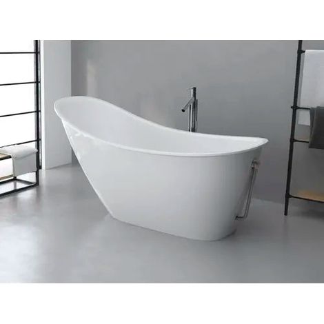 [GEBRAUCHT] B-Ware Marci Badewannen Set Badewanne Wanne Ovale Freistehende Badewanne Weiß (1/2)