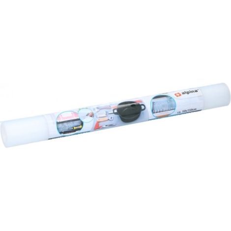Tapis antidérapant - Alpina - Blanc - Rectangulaire - Lavable - Uni