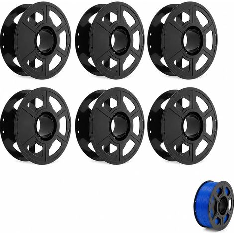 Bobine de Filament Vide pour Imprimante 3d en Abs Noir, Lot de 6 Pièces, Protège les Nœuds et Emmêlements, pour Atelier de Loisirs Créatifs (1/5)