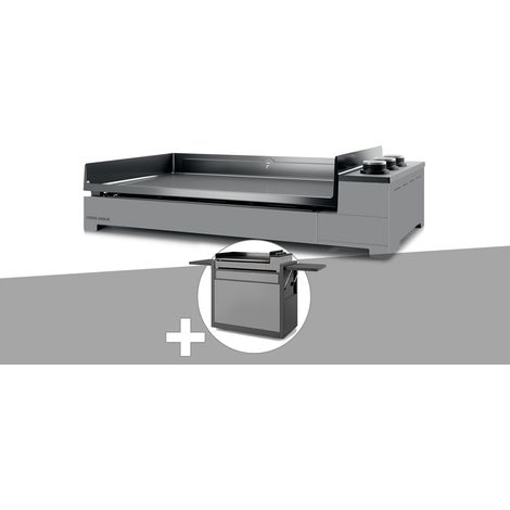 Plancha gaz Premium 75 acier avec chariot - Forge Adour