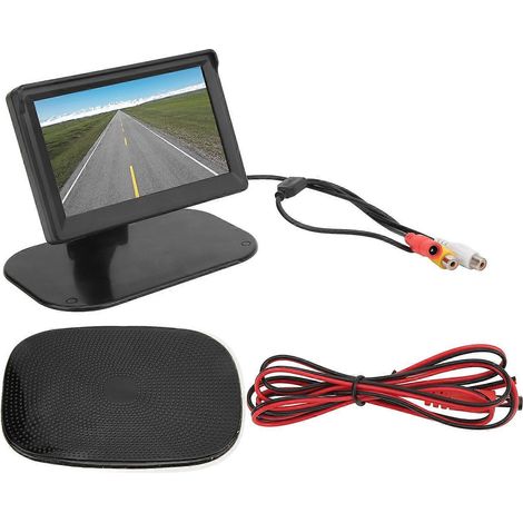 5-Zoll-Rückfahrmonitor, faltbar, HD-IPS-Display, Zwei-Wege-Videoeingang, universell für LKW und Fahrzeuge