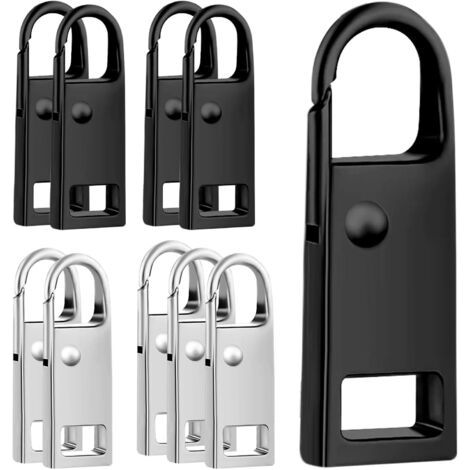 10-teiliges Reißverschluss-Set — Reißverschluss-Reparaturgriffe, abnehmbare Zipper-Anhänger — Stylisches Design für Koffer, Stiefel, Jacken und Rucksäcke