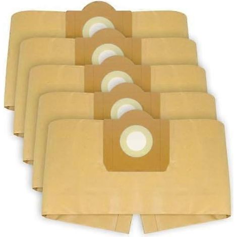 Sacs à poussière résistants compatibles avec l'aspirateur eau et poussière DeWalt DXV23PTA 23L, DXV38S 38L et DXV20PA 20L (lot de 5) (1/4)