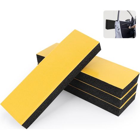 Garagenschutzschaum, 4 Stück Autotürschutz, selbstklebender Garagenwandschutz 30X10X3cm, Schaumstoffplatte für Auto- und Garagenwandschutz, Schwarz (1/5)